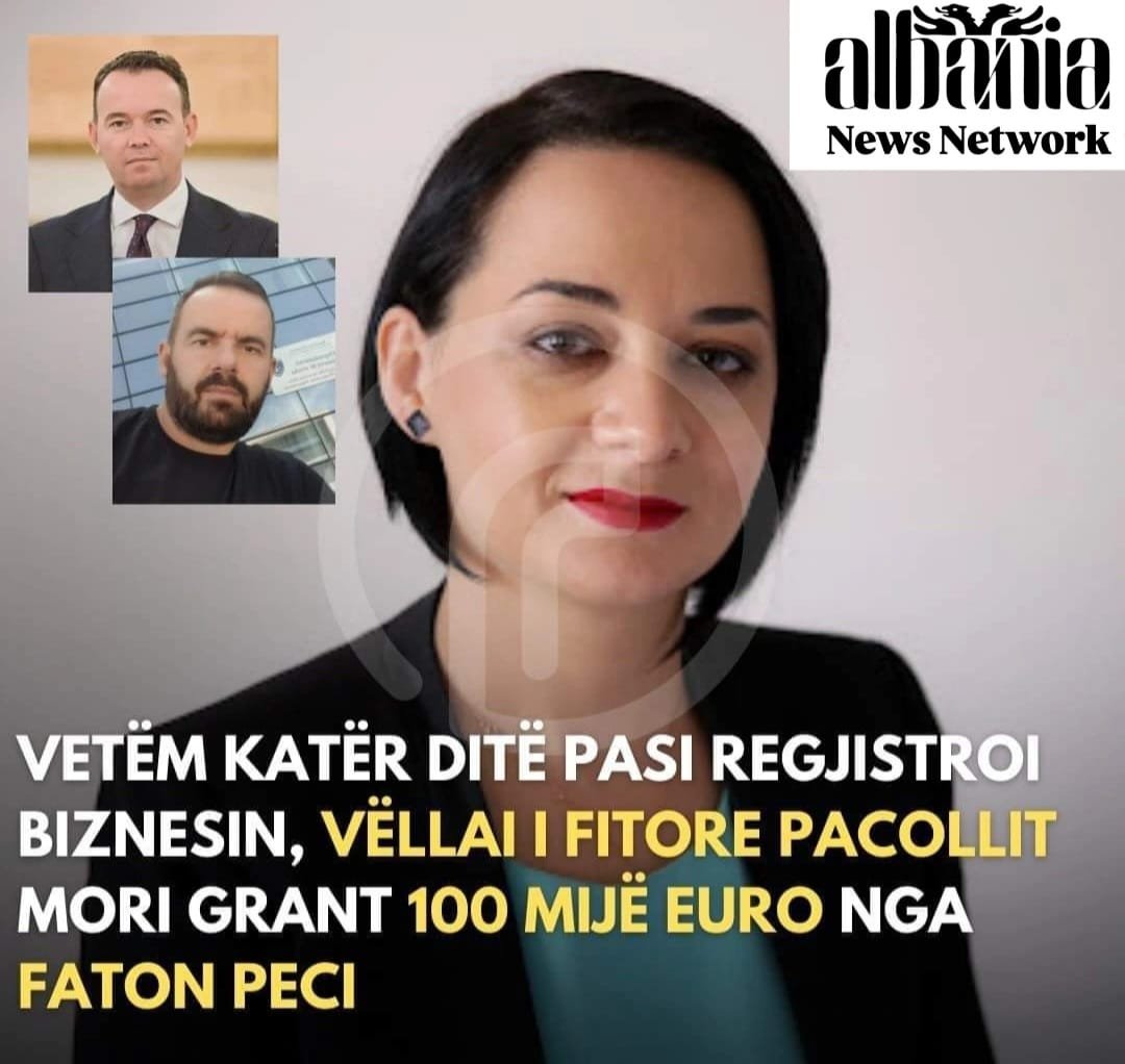 Publikohet projekti i vëllaut të Fitore Pacollit që Peci i dha 100 mijë euro grant